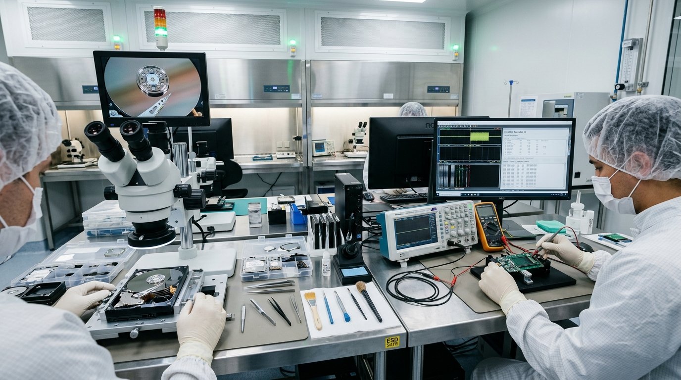 Hard drive data recovery and storage diagnostic equipment