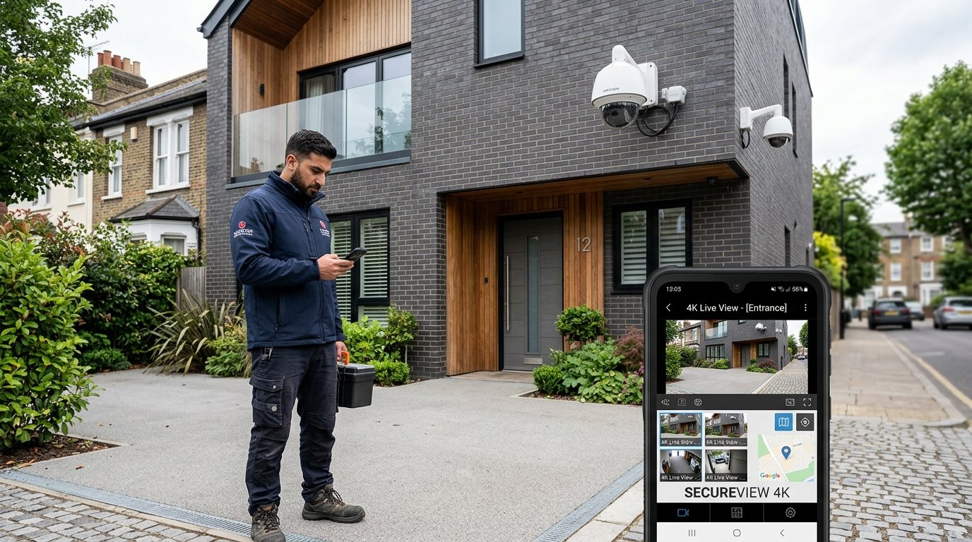 4-Camera 4K Smart CCTV Installation with Remote Viewing in South London