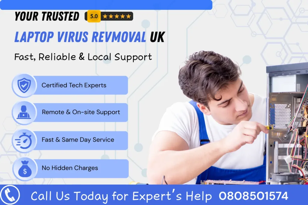 Remote virus removal service in the UK for £85
